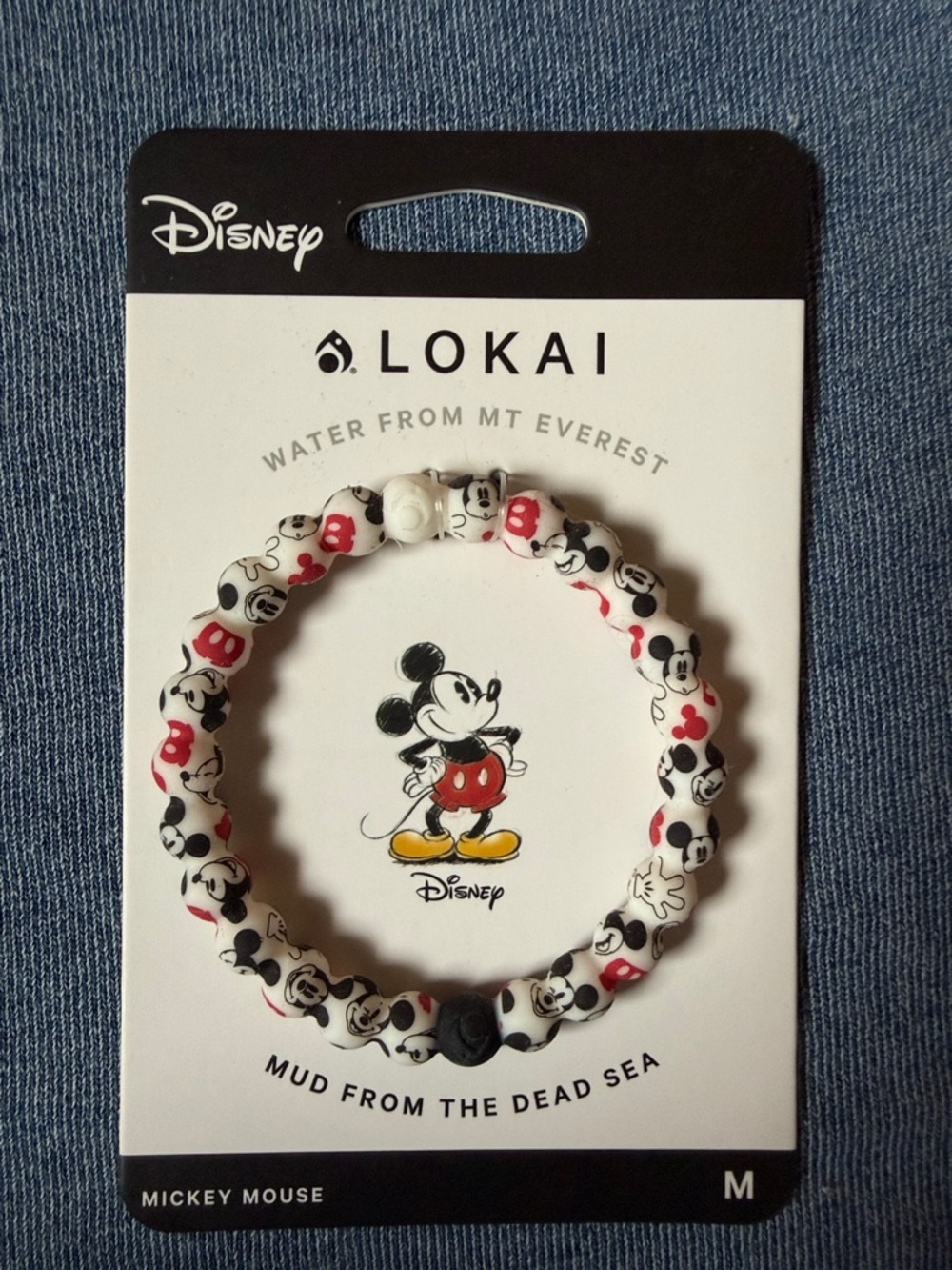 Lokai Disney Mickey Mouse Bracelet in White, Black & Red